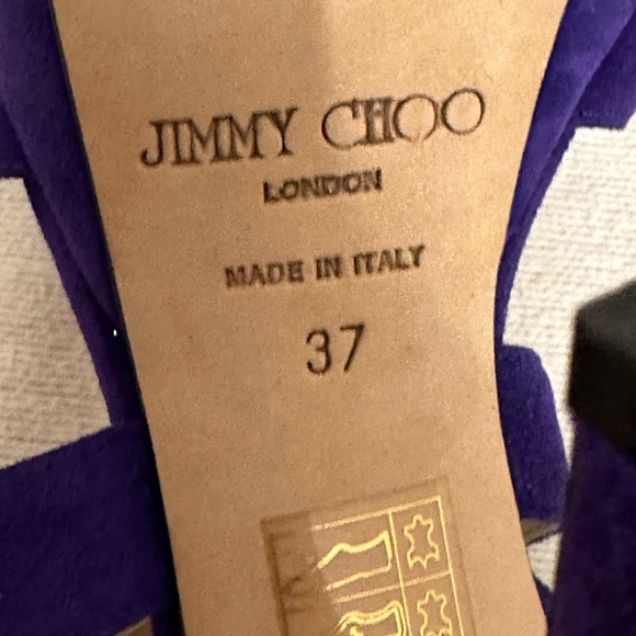 Jimmy choo purple velvet heels size 7 - Picture 5 of 7